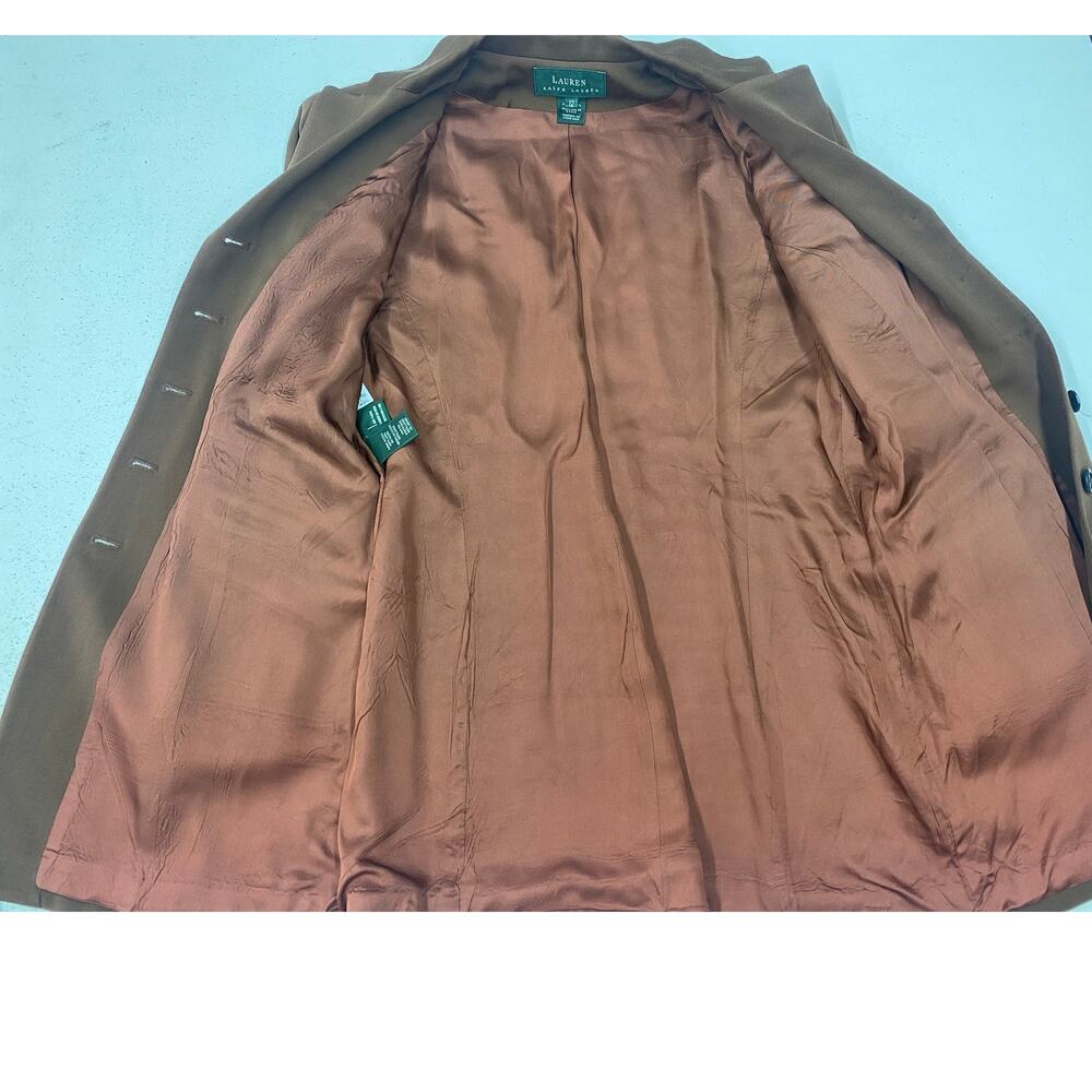 VTG Lauren Ralph Lauren equestrian 2-piece wool pleated jacket pants suit 12 - Picture 5 of 9